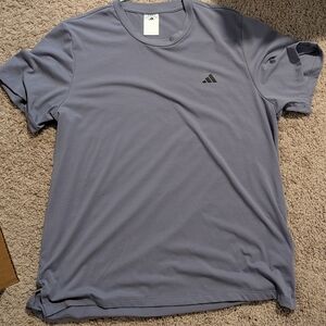 Adidas Men's Silver Violet Short Sleeve Tee Size L